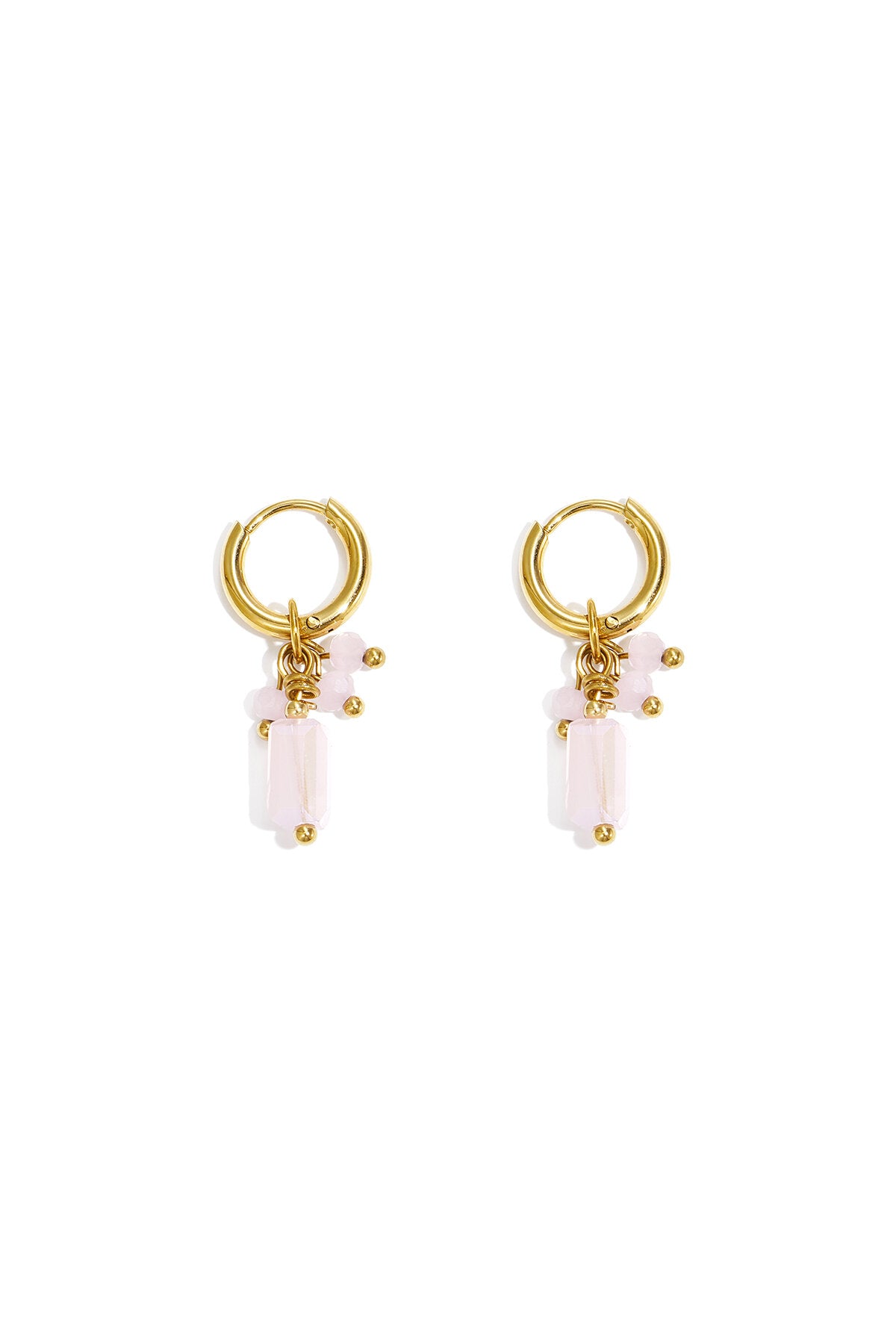 Earrings with colorful charms