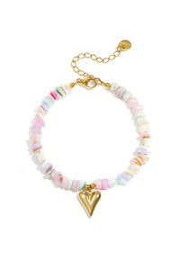 Stone Beaded Bracelets Heart Vacation Daily Romantic Series Women's jewelry