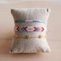 Gouden armband met madeliefjes | Stainless steel