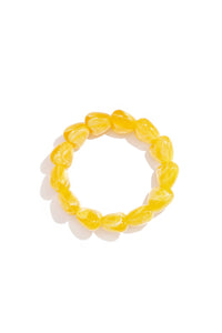 Beaded bracelet with large heart beads