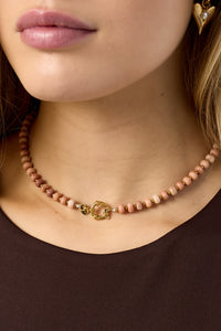 Kralenketting | Casual glow | Roze & goud