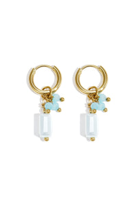 Earrings with colorful charms