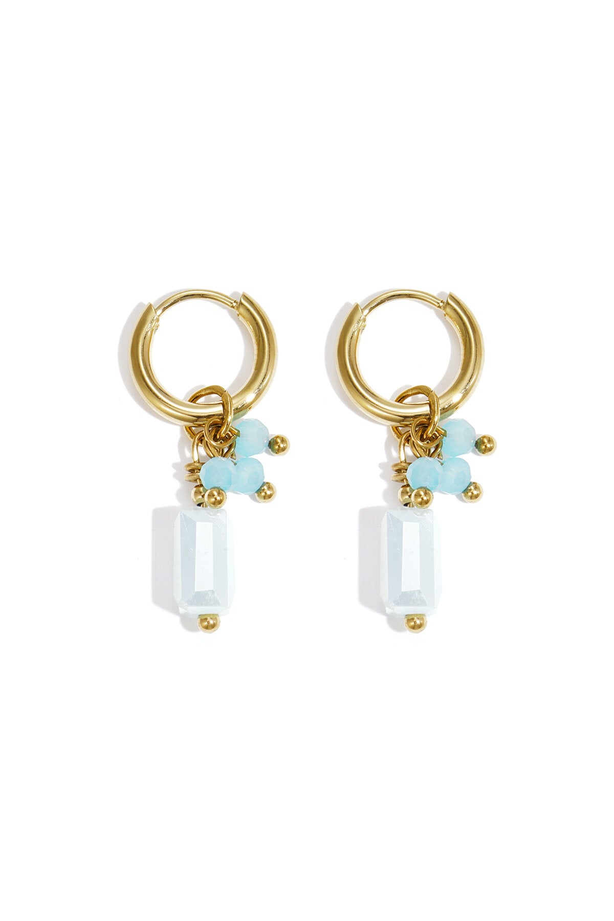 Earrings with colorful charms
