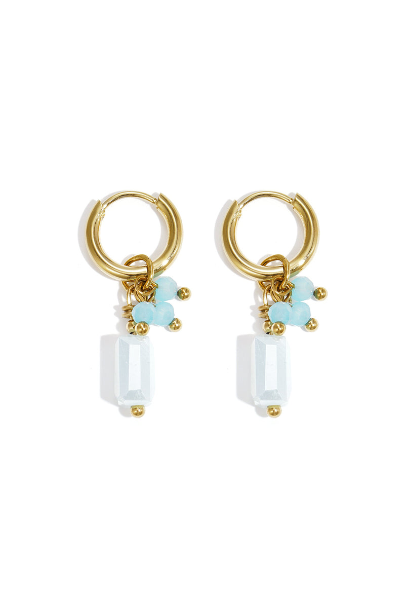 Earrings with colorful charms