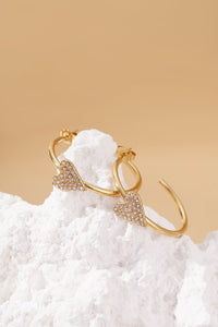 Oorbellen | Sparkly heart | Goud