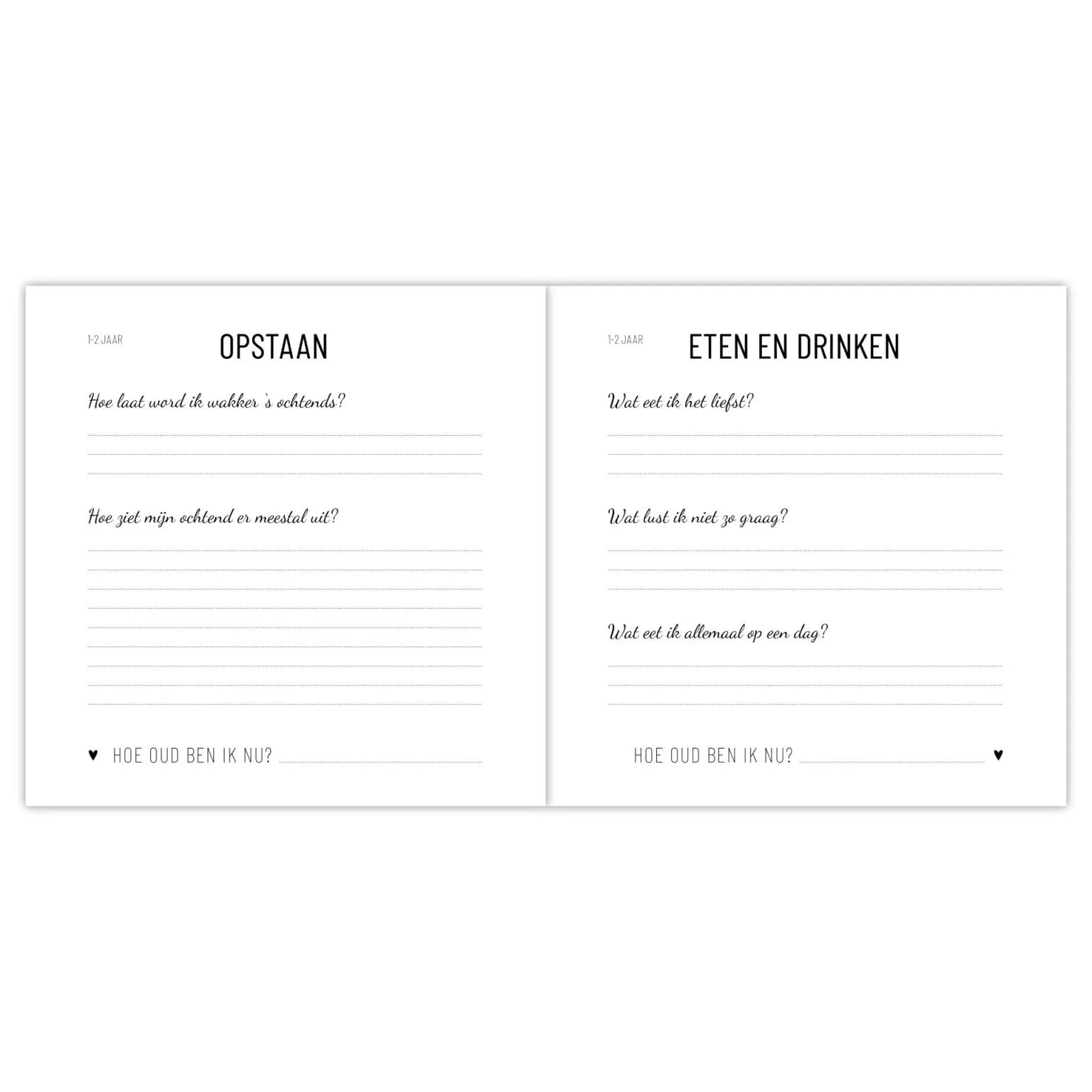 Invulboek | Opgroeiboek | 1 - 4 jaar