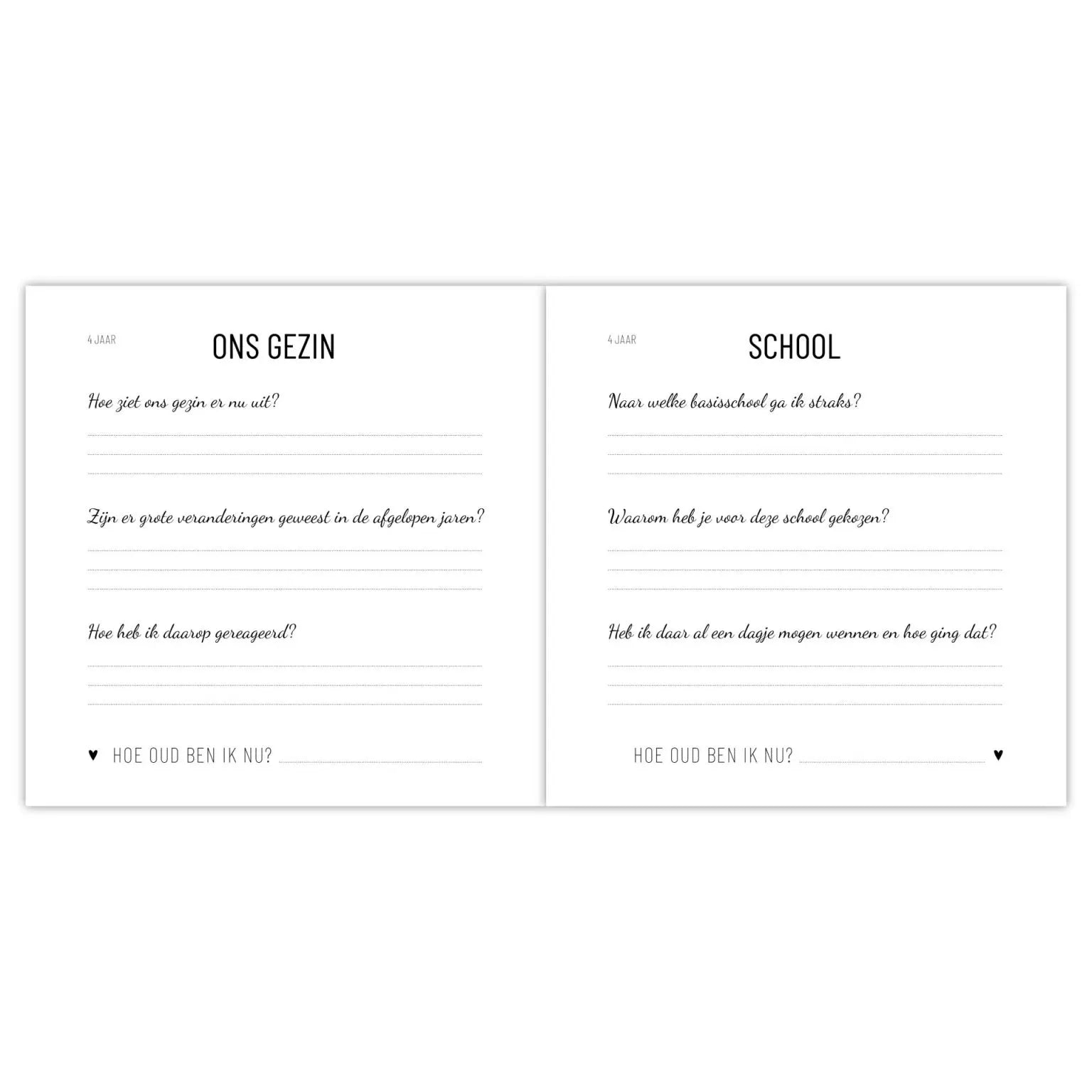 Invulboek | Opgroeiboek | 1 - 4 jaar