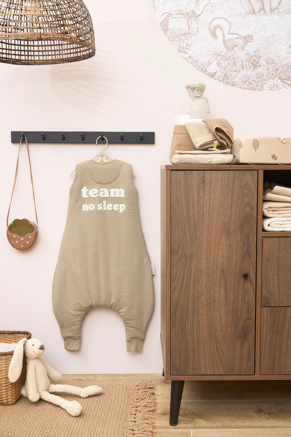 Jumper | Team no sleep | Gevoerd | Taupe