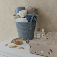 Hydrofieldoek | 70 x 70 cm | Natural, jeans blue & indigo