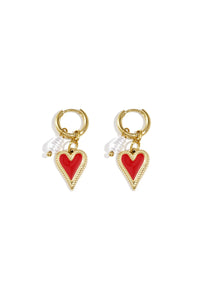 Romantic Heart Drop Earrings for Valentine's Day