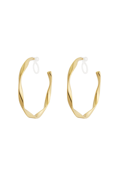 Twist Hoops Clip Earrings