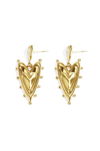 Stainless Steel Drop Earrings Heart Casual Daily Simple Series Women's jewelry