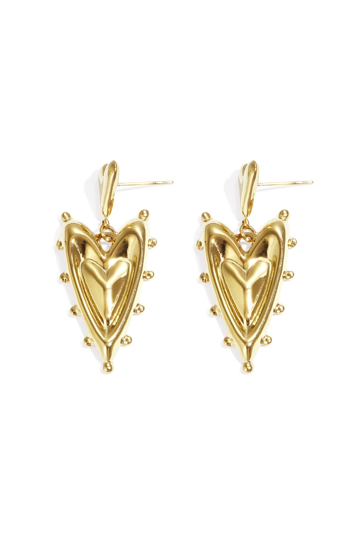 Stainless Steel Drop Earrings Heart Casual Daily Simple Series Women's jewelry