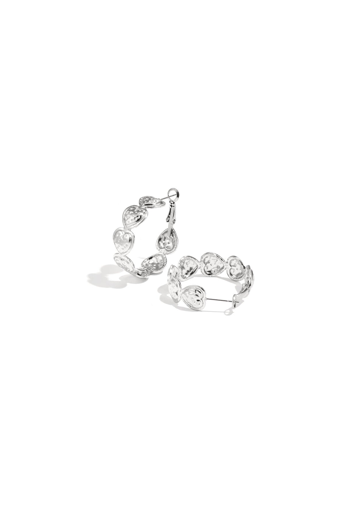 Heart hoop earrings
