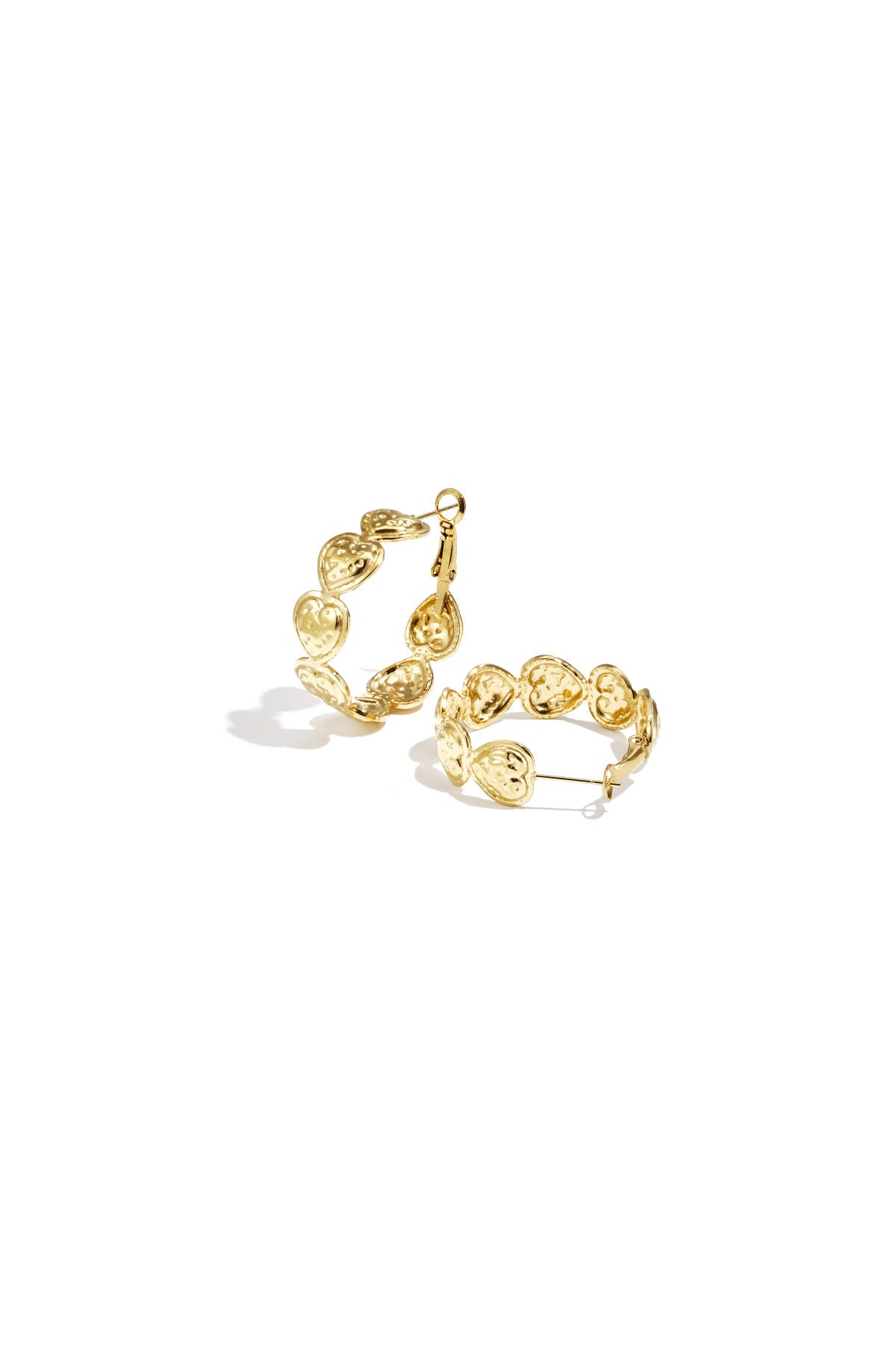 Heart hoop earrings