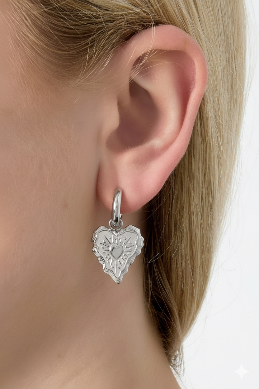 Oorbellen | With love, always | Zilver