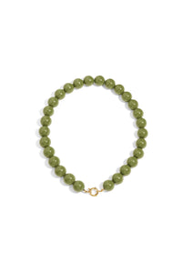 Necklace with large beads and front closure-15mm
