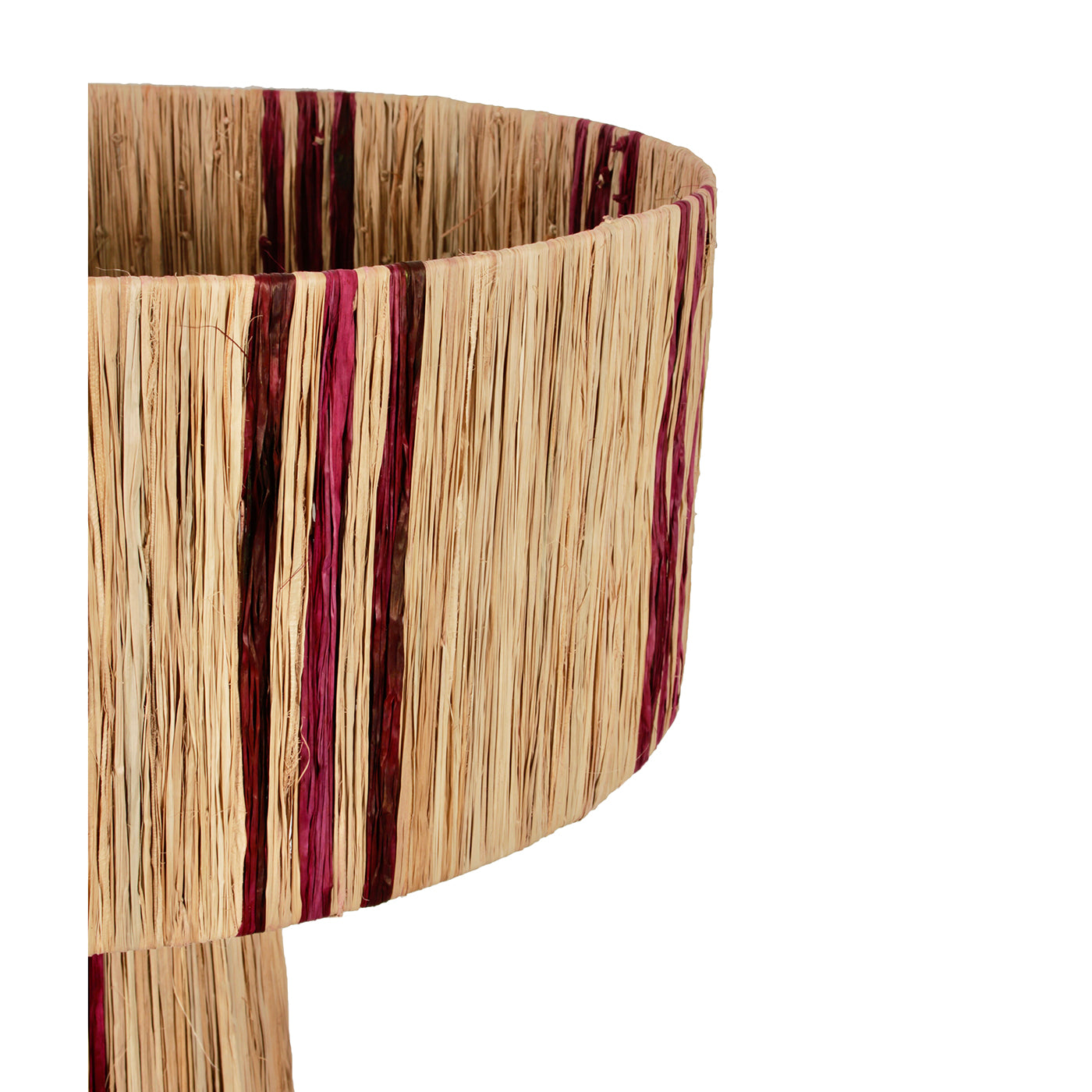 Raffia lamp | Ø 50 cm | Purple stripe