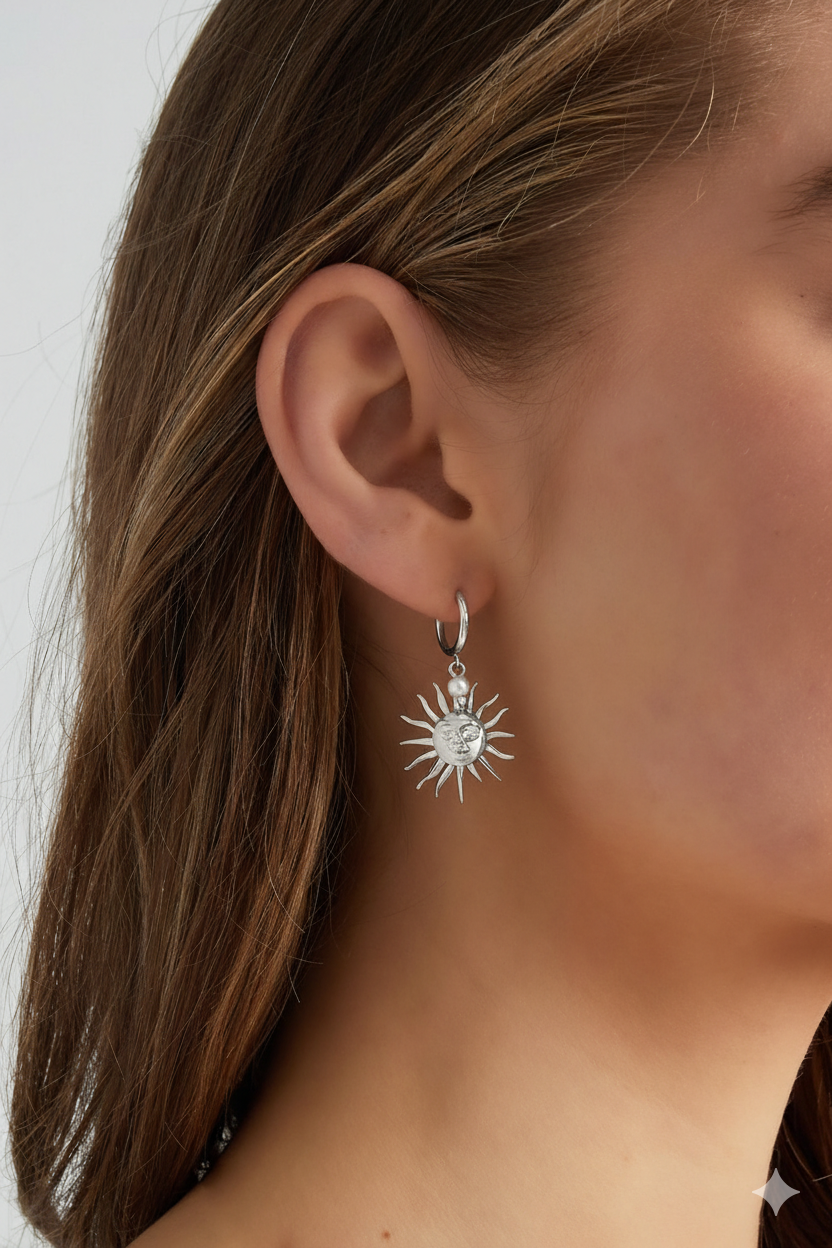 Oorbellen | Sunny side | Zilver