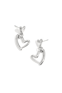 Earrings hanging hearts full and empty