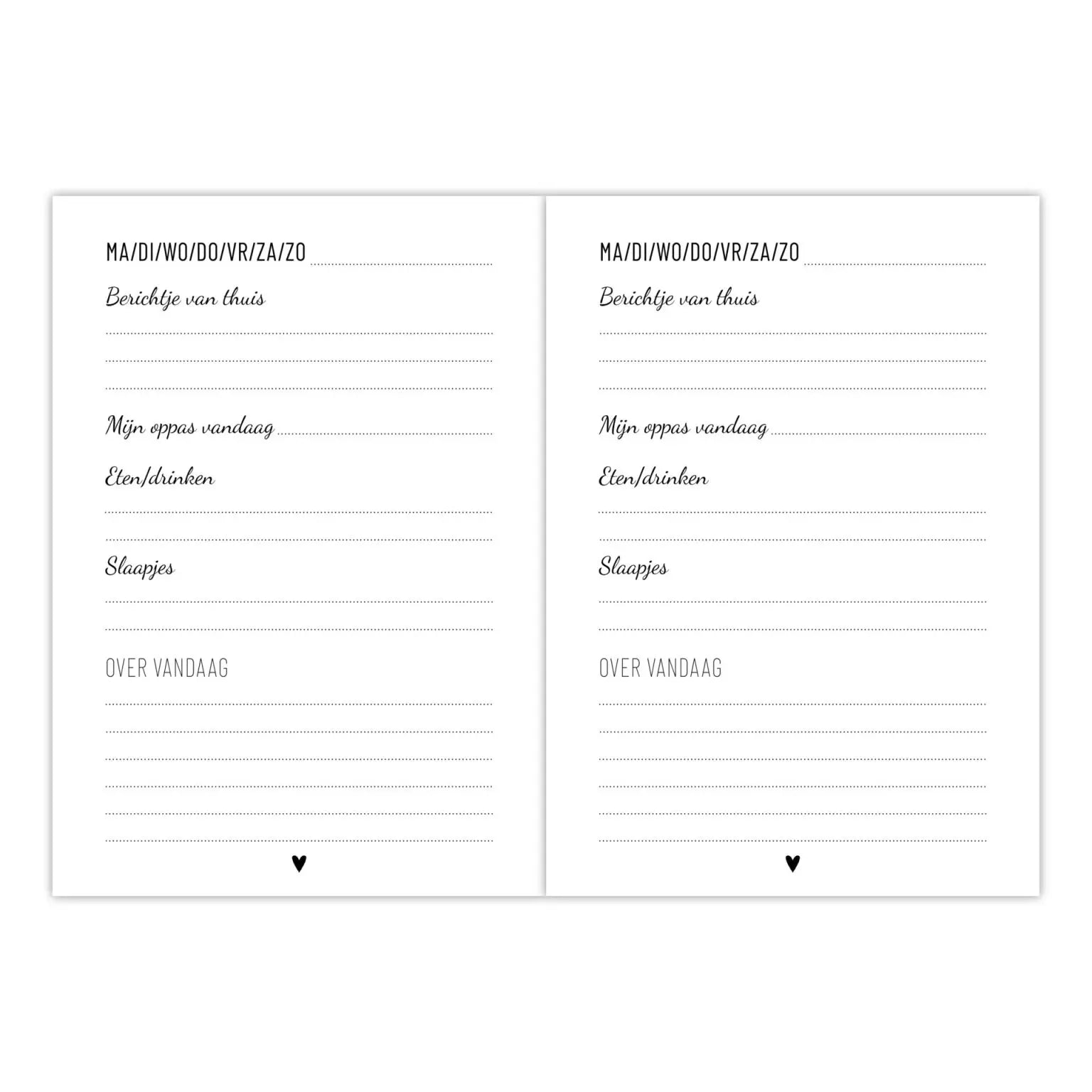 Invulboek | Oppas | Zo was mijn dag