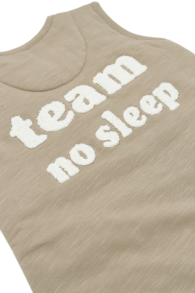 Jumper Team No Sleep | Diverse maten | Taupe