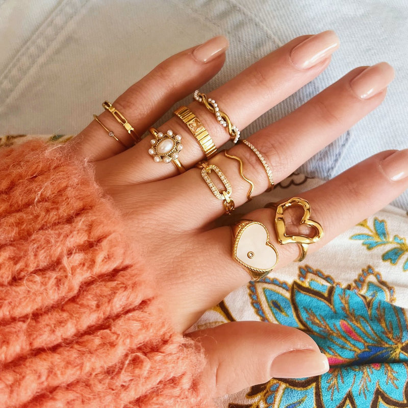 Vintage gouden ring | Maat 17