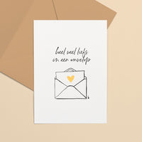Enkele kaart | Heel veel liefs in een envelop