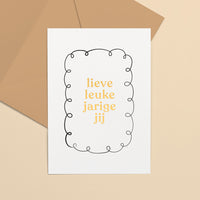 Enkele kaart | Lieve leuke jarige jij
