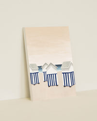 Wenskaart | Cabines aan zee | A6