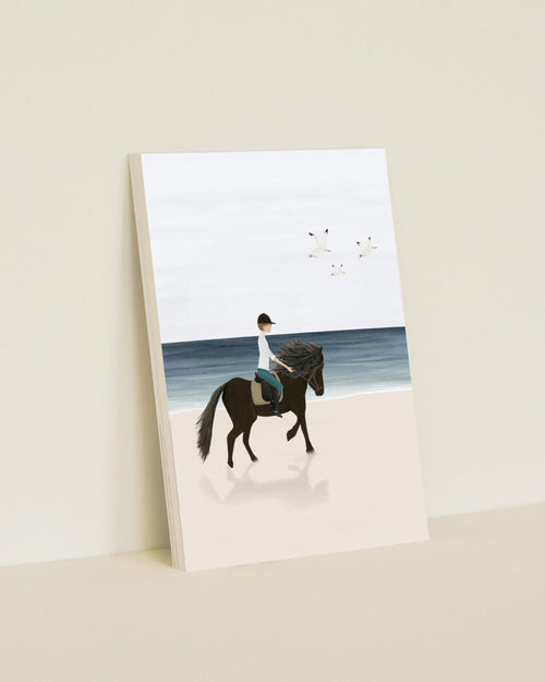 Enkele kaart met envelop | Paardrijden