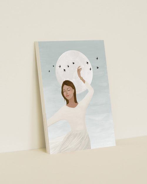 Enkele kaart met envelop | Ritme van de maan