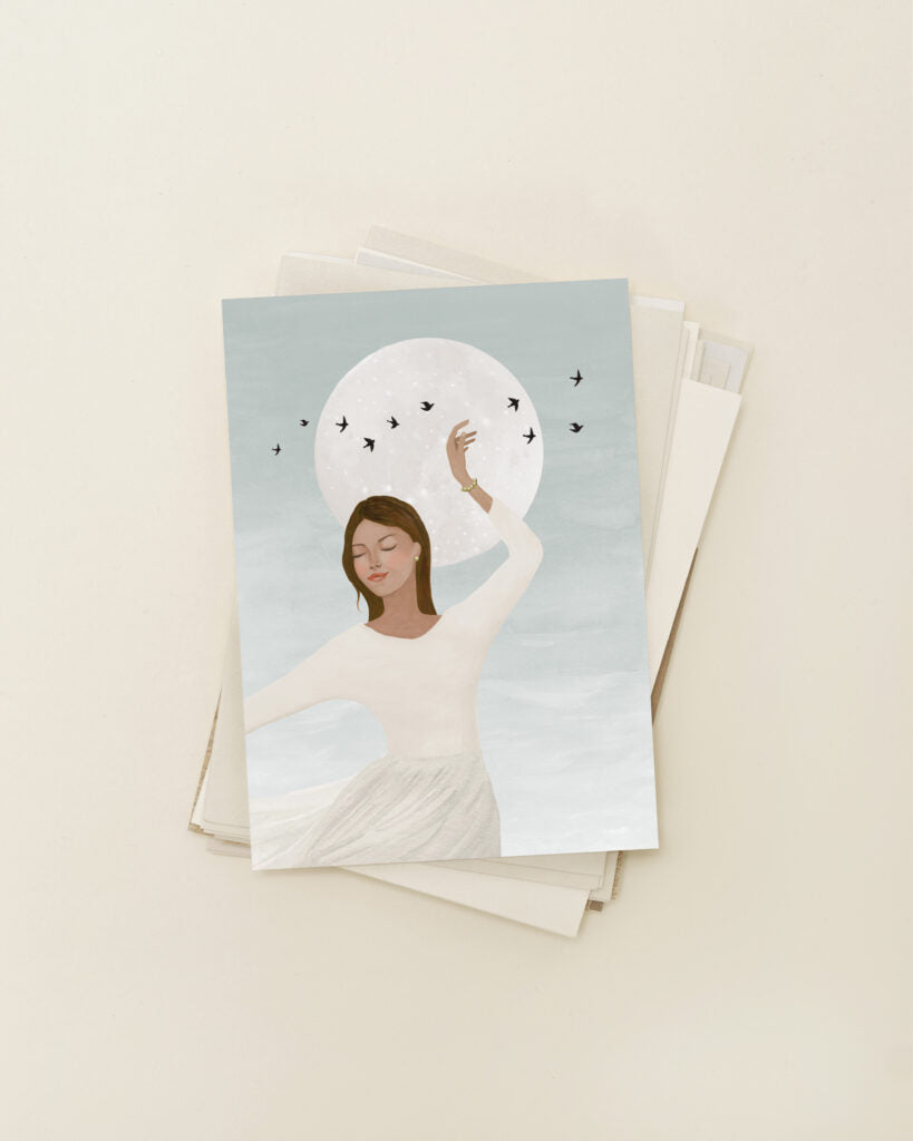 Wenskaart | Ritme van de maan | A6