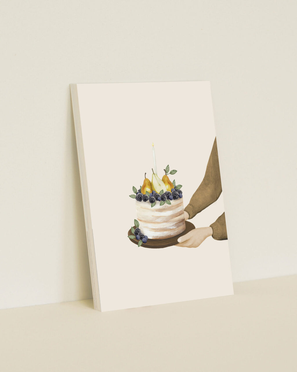Enkele kaart met envelop | Taart