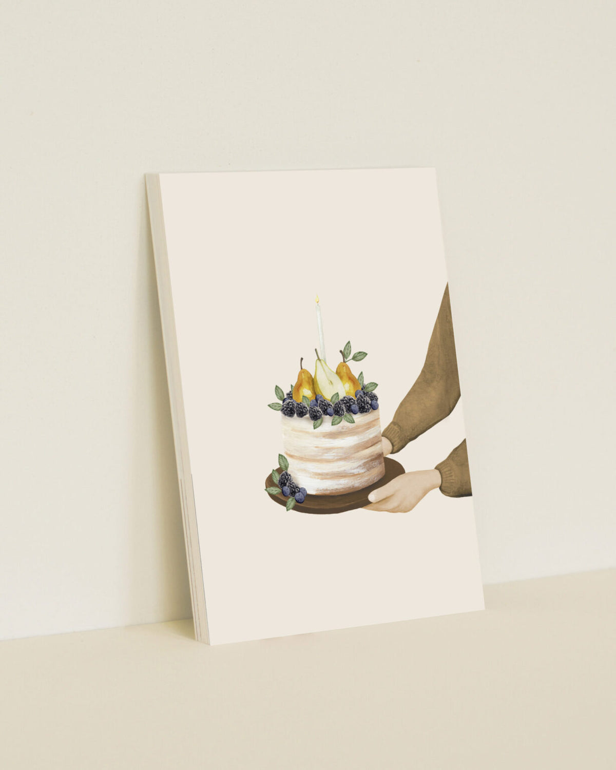 Enkele kaart met envelop | Taart