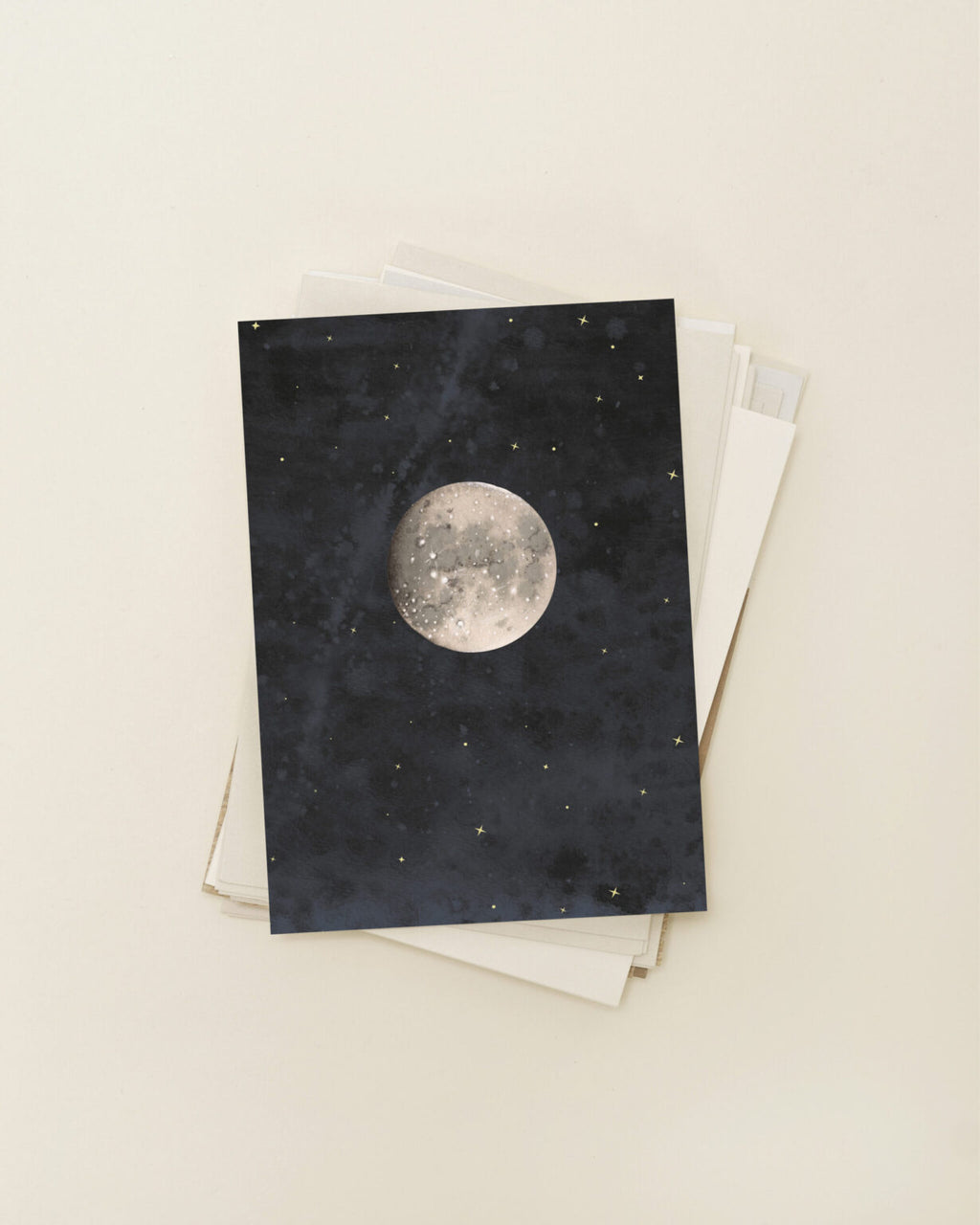 Enkele kaart met envelop | Volle maan