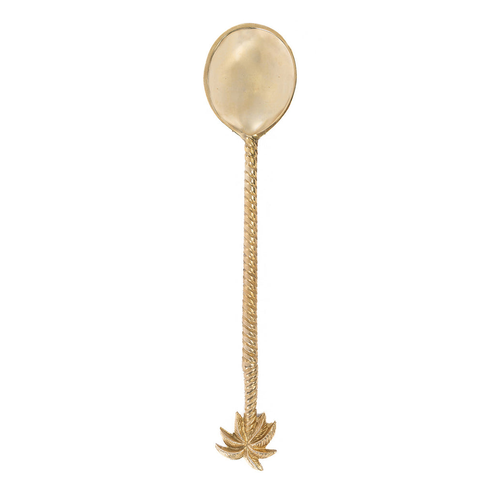 Messing saladelepel | Palm tree | Goud