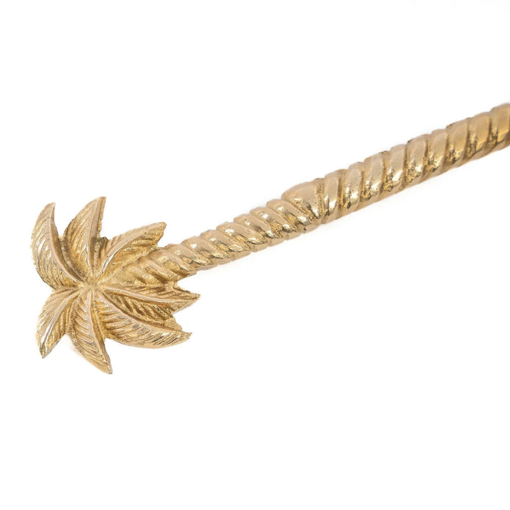 Messing saladelepel | Palm tree | Goud