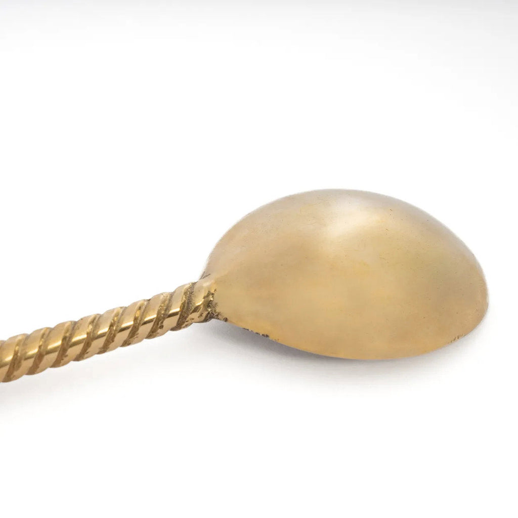 Messing saladelepel | Palm tree | Goud