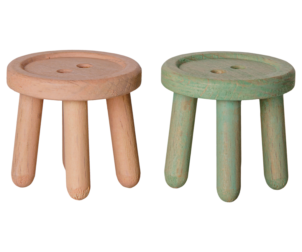 Maileg | Stool set | Light rose & mint