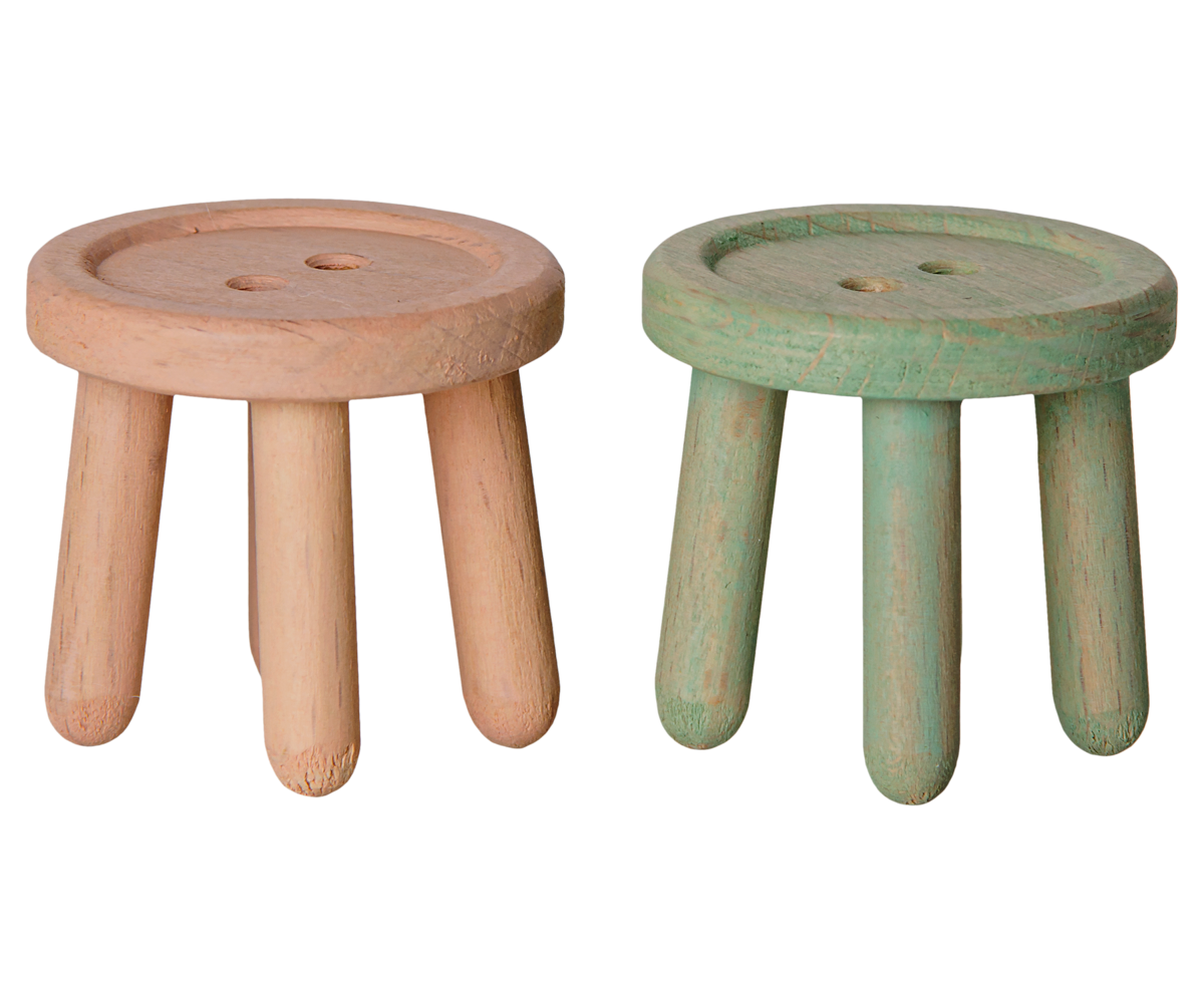 Maileg | Stool set | Light rose & mint