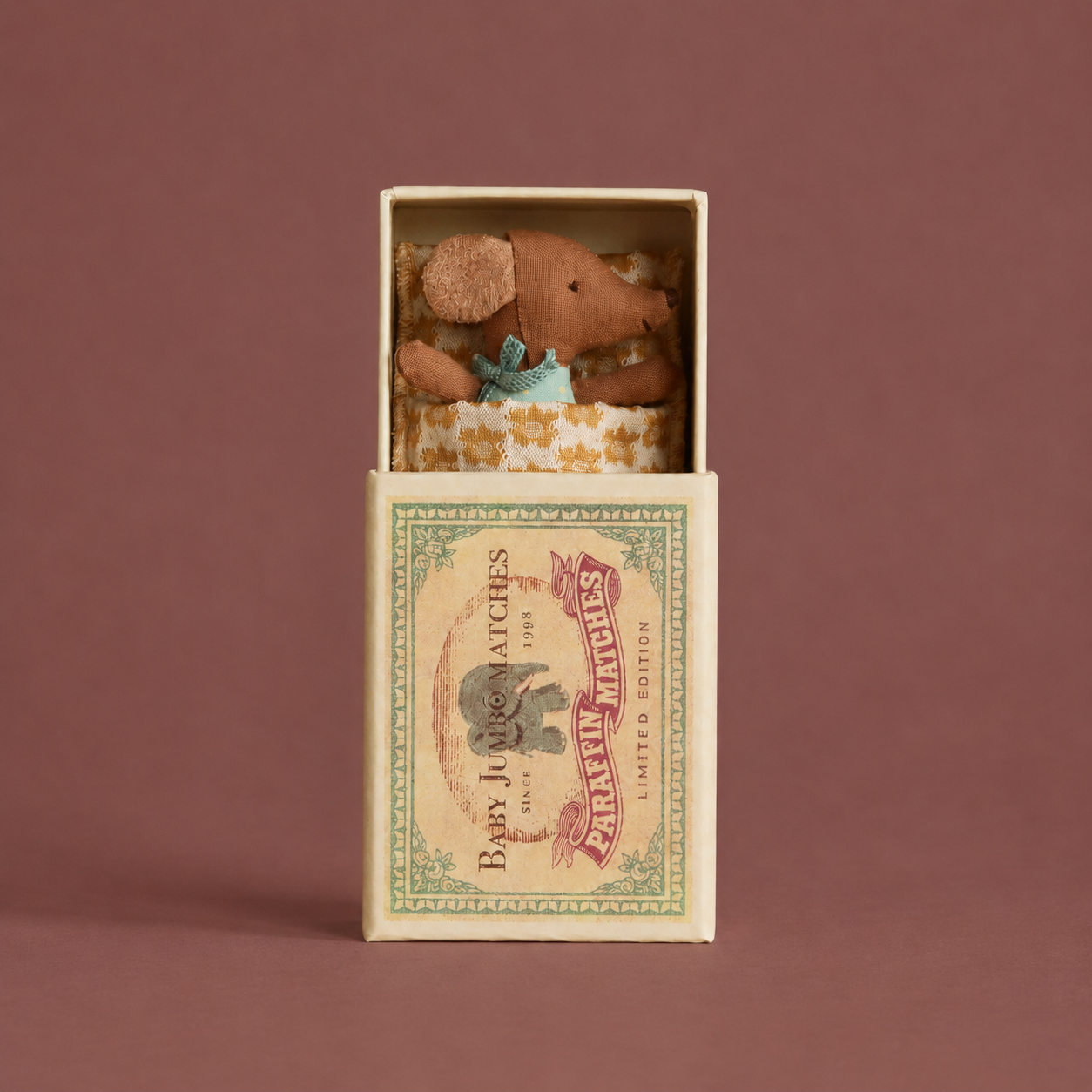 Maileg | Sleepy wakey baby muis in luciferdoosje | Blauw