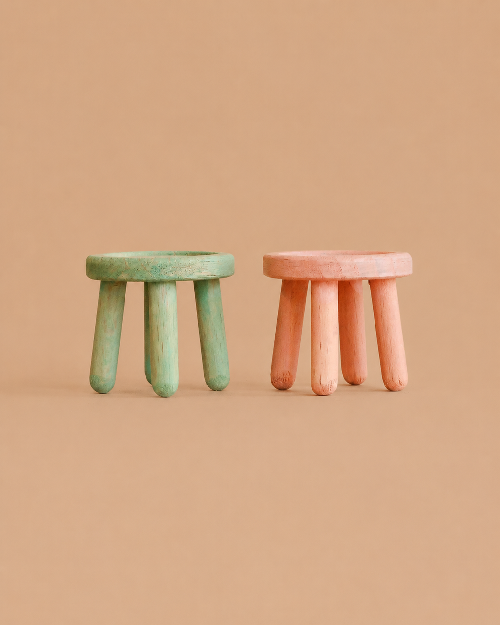 Maileg | Stool set | Light rose & mint