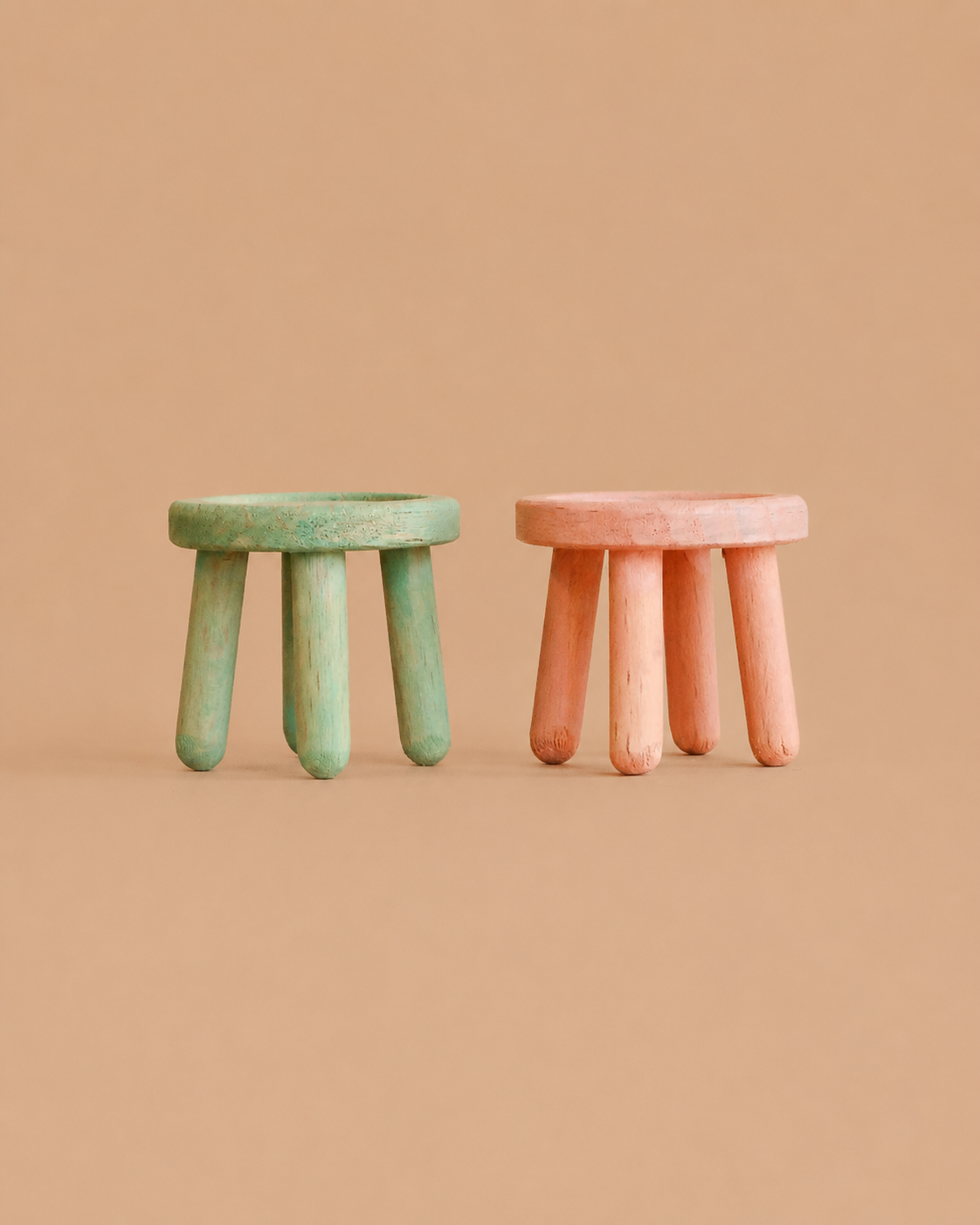 Maileg | Stool set | Light rose & mint