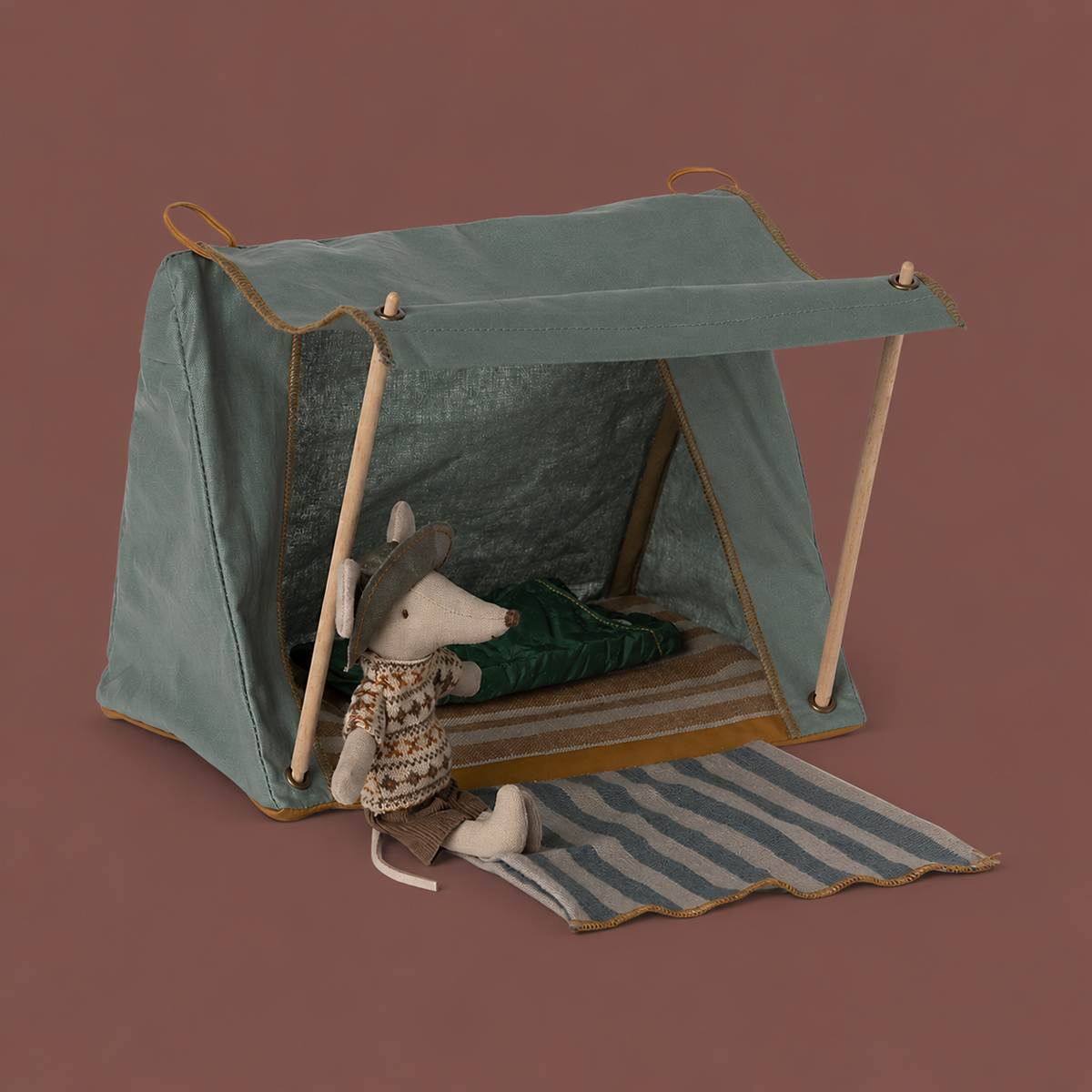Maileg | Happy camper tent voor hiker muis | Blauw