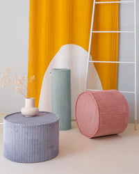 Ribstof rolkussen | Ø 18 x 55 cm | Peppermint green