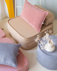 Ribstof sierkussen | 30 x 50 cm | Pink mousse