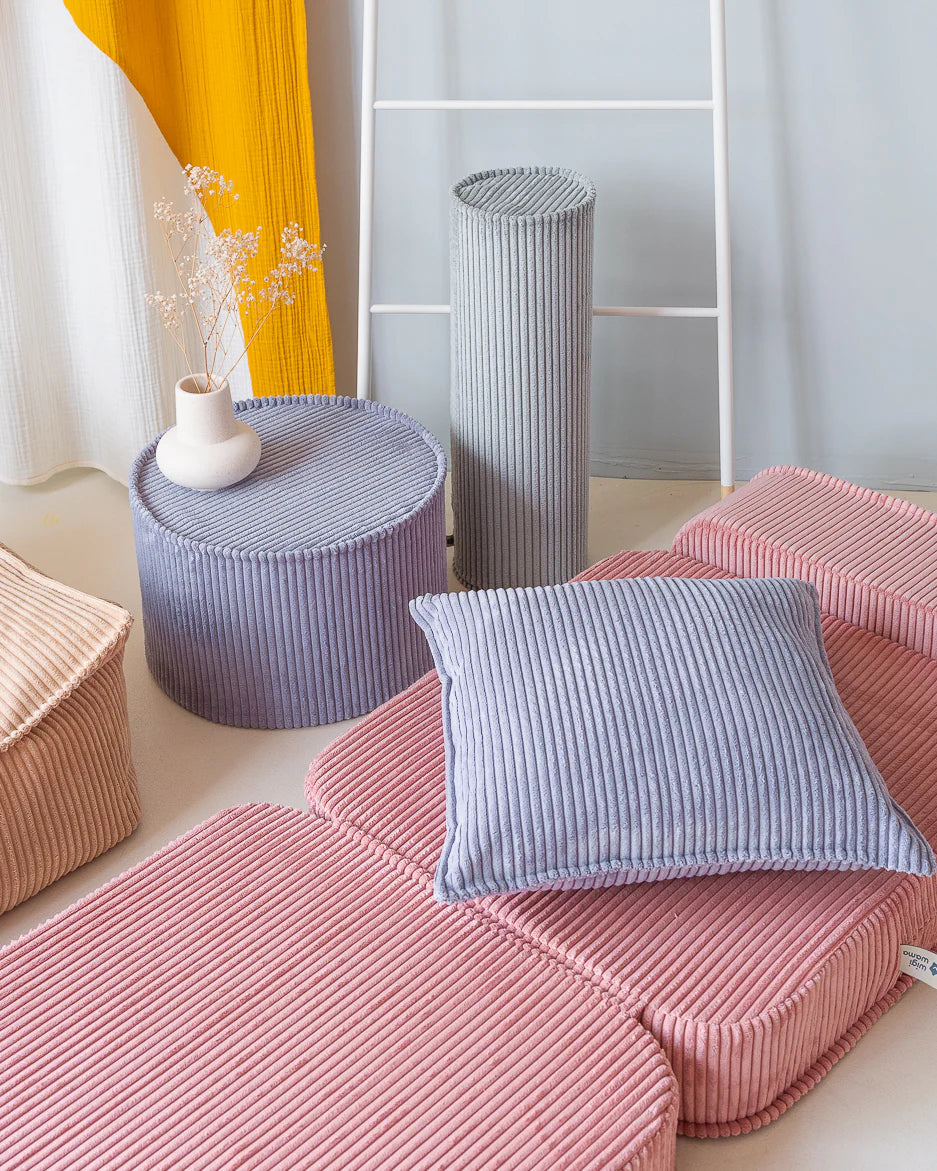 Ribstof sierkussen | 45 x 45 cm | Blueberry blue
