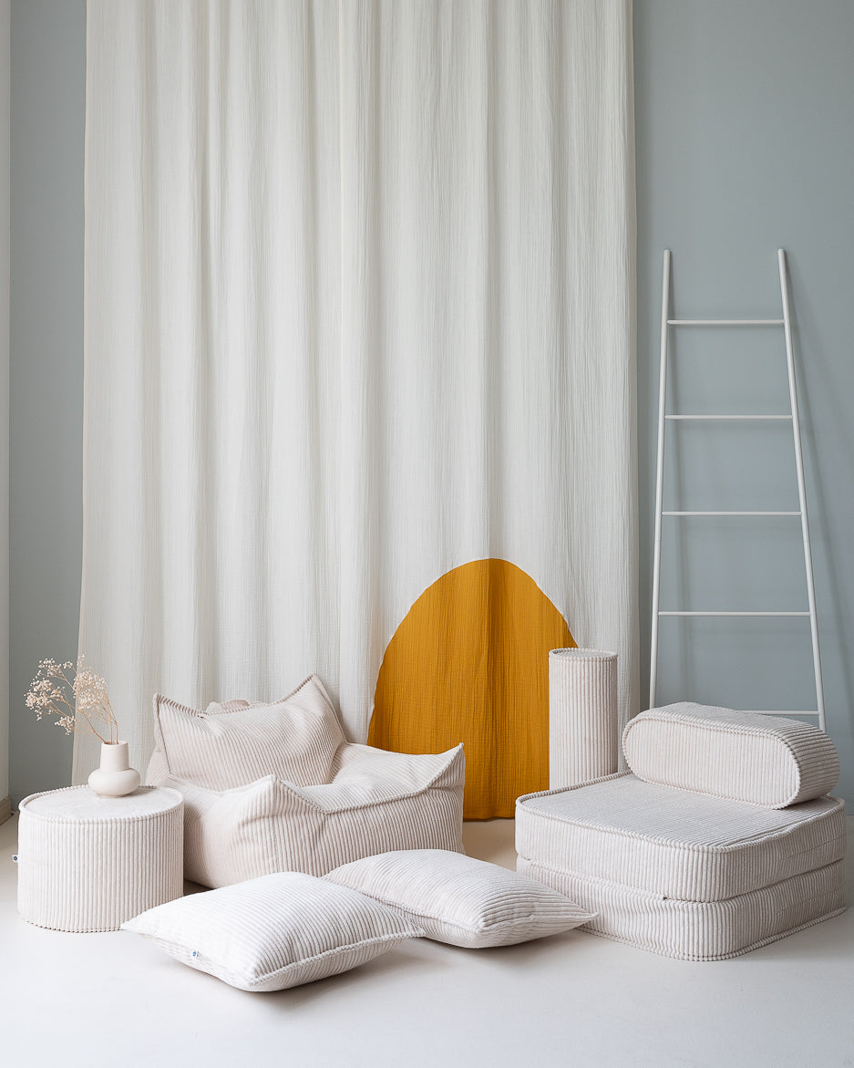 Ribstof sierkussen | 45 x 45 cm | Marshmallow