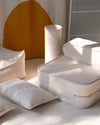 Ribstof rolkussen | Ø 18 x 55 cm | Marshmallow